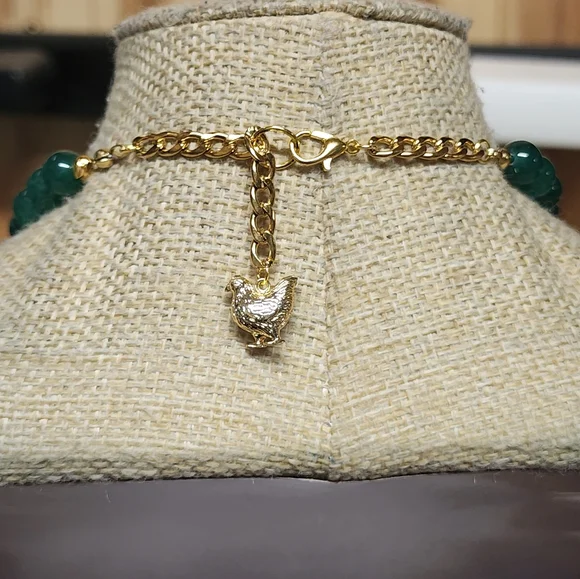 Teardrops of Jealousy 18-inch Emerald Green Necklace Artisan Aprilsplace - Picture 4 of 12